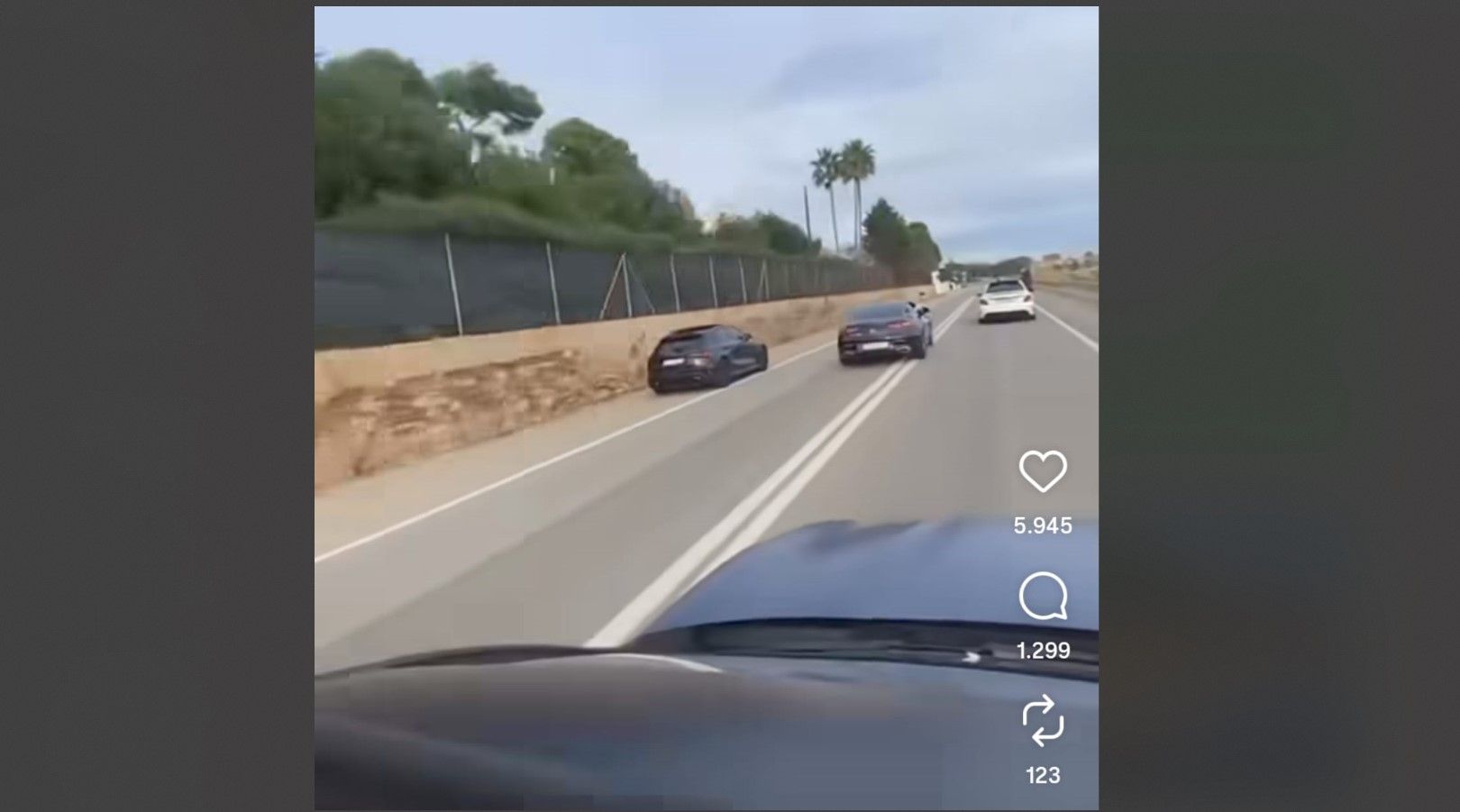 Fragmento de vídeo de las acciones temerarias. Fuente: @circuliperladreta