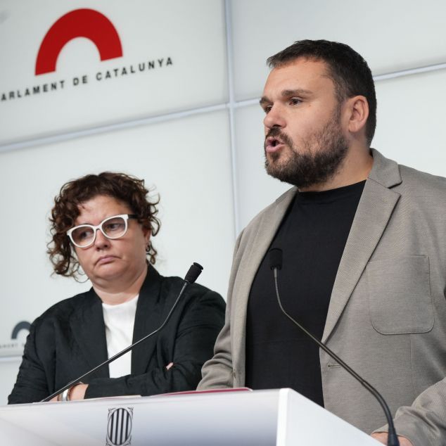 Noe Ayguasenosa i Andrés Garcia Berrio, dels Comuns. Foto: ACN Noe Ayguasenosa i Andrés Garcia Berrio, dels Comuns. Foto: ACN
