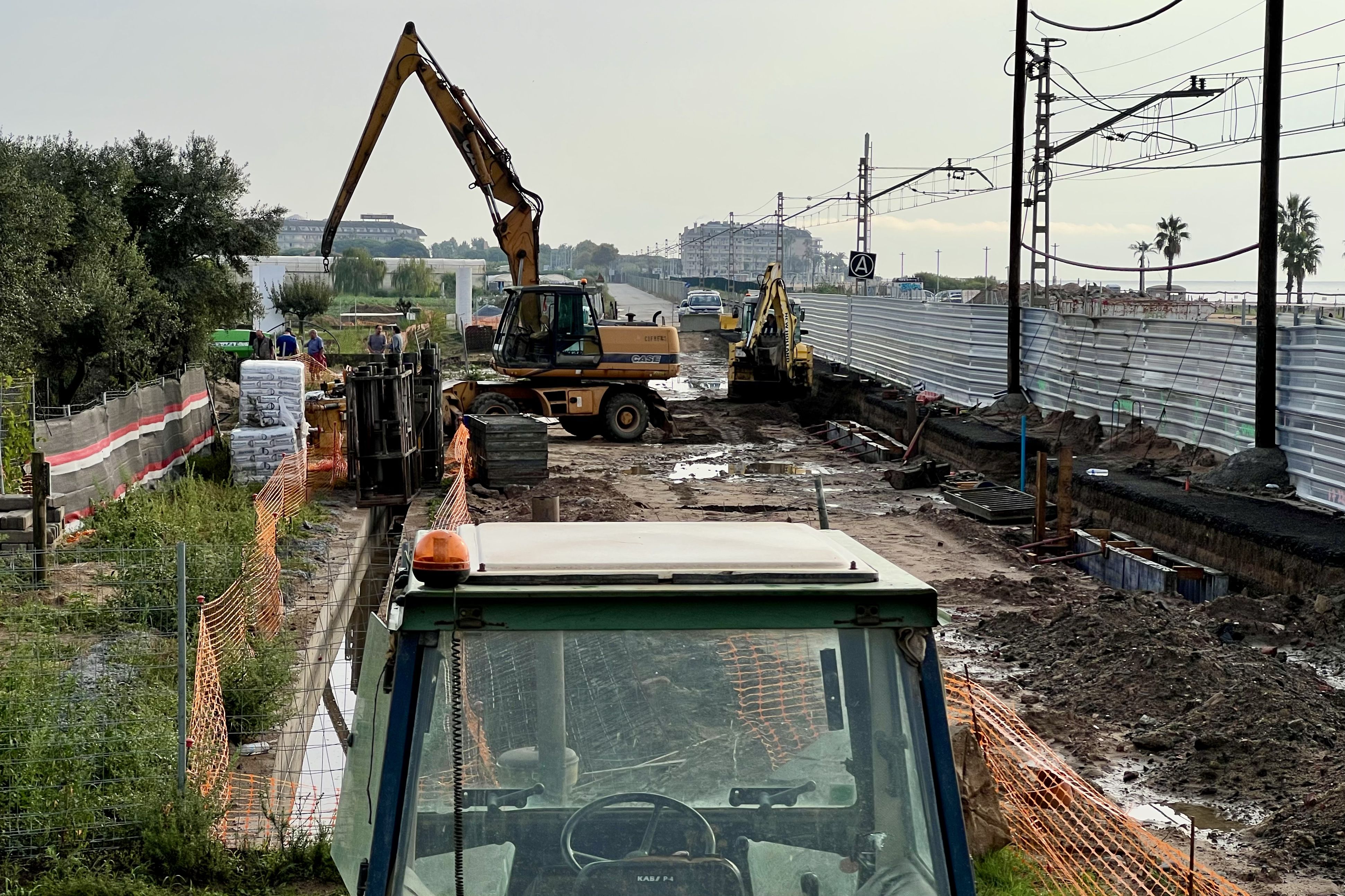 Obras en el Pla de Balasc de Santa Susanna