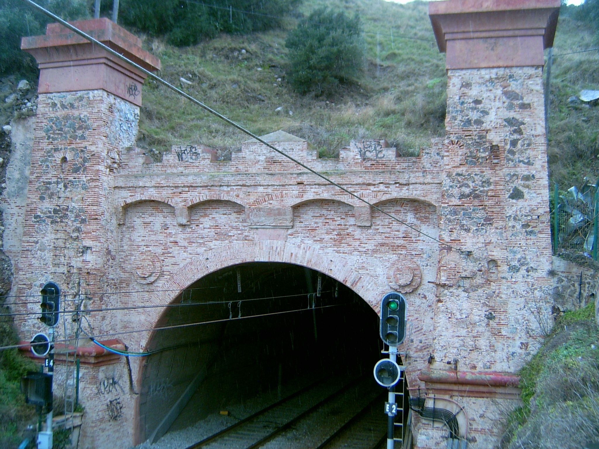 Túnel de Montgat, amb el seu aspecte original