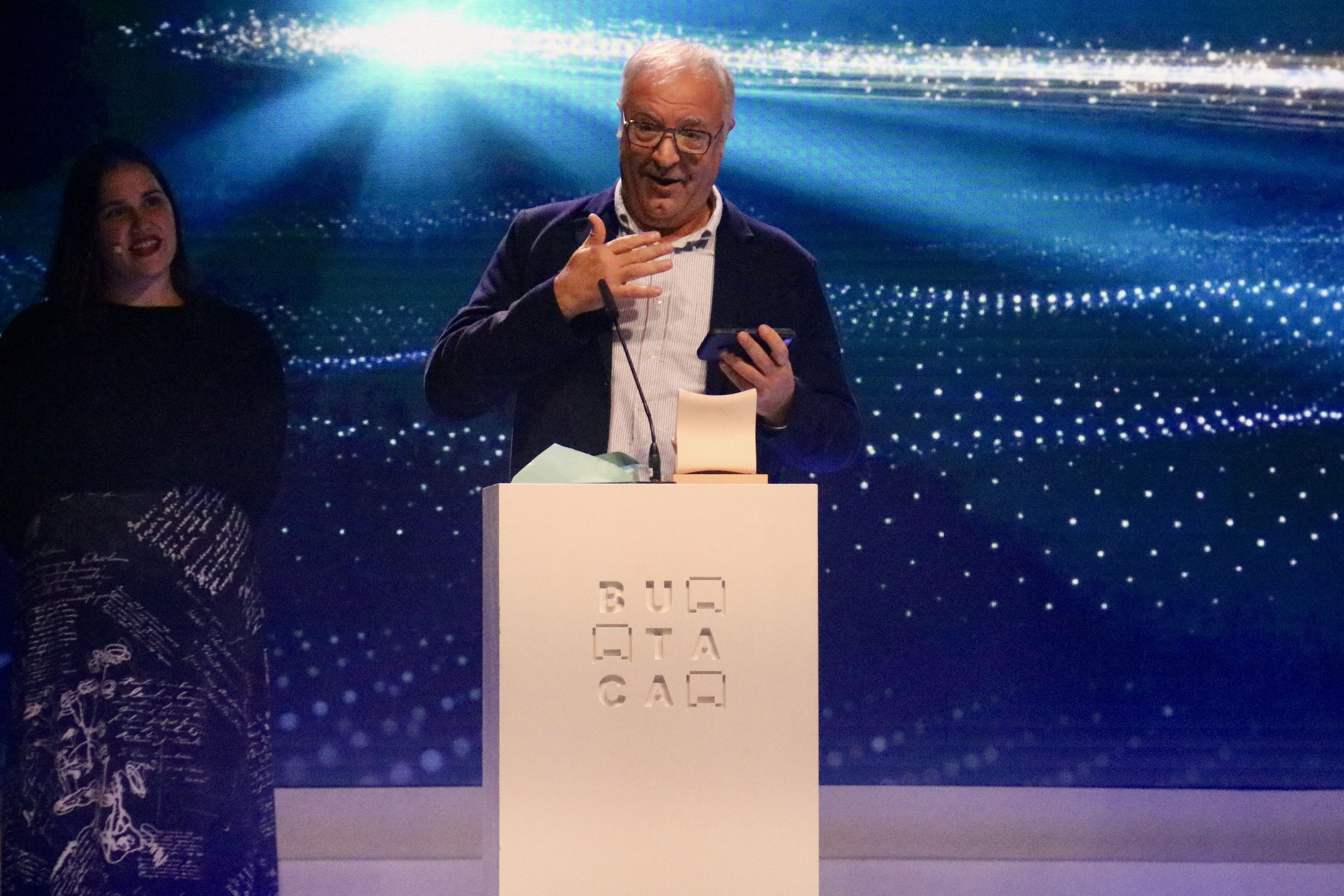 Jordi Bosch agradeciendo el Butaca