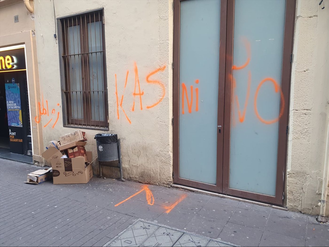 Acto vandálico en la calle Santa Teresa de Mataró