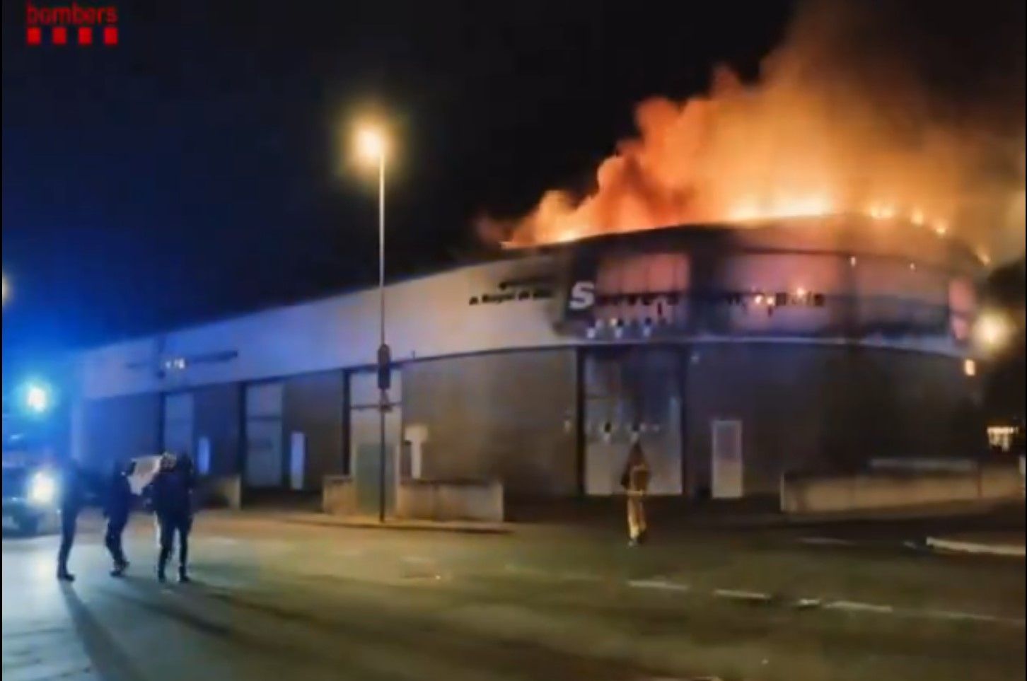 Fragmento de vídeo del incendio. Fuente: Bomberos