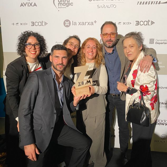 L'equip de TVM, amb el premi L'equip de TVM, amb el premi