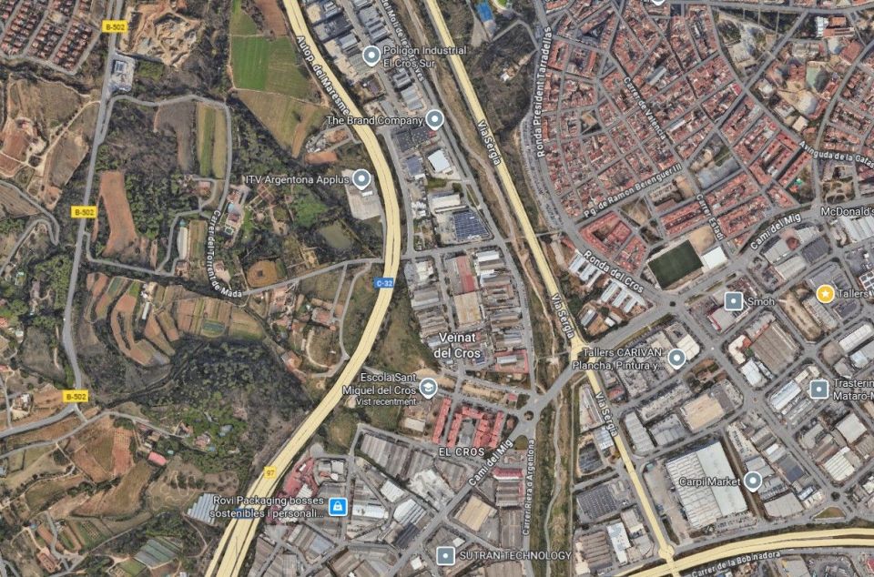 El vecindario del Cros, en el mapa