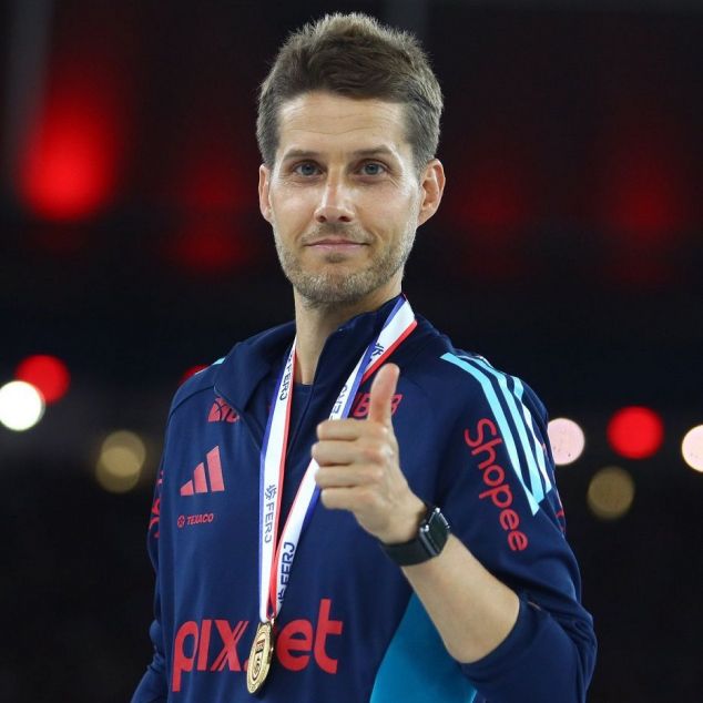 Iván Palanco, en una imatge d'arxiu, després de guanyar un títol amb el Flamengo