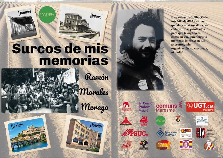 Portada del llibre "Surcos de mis memorias", autobiografia de Ramón Morales, editat per la Fundació Nous Horitzons, que apareixerà publicat properament