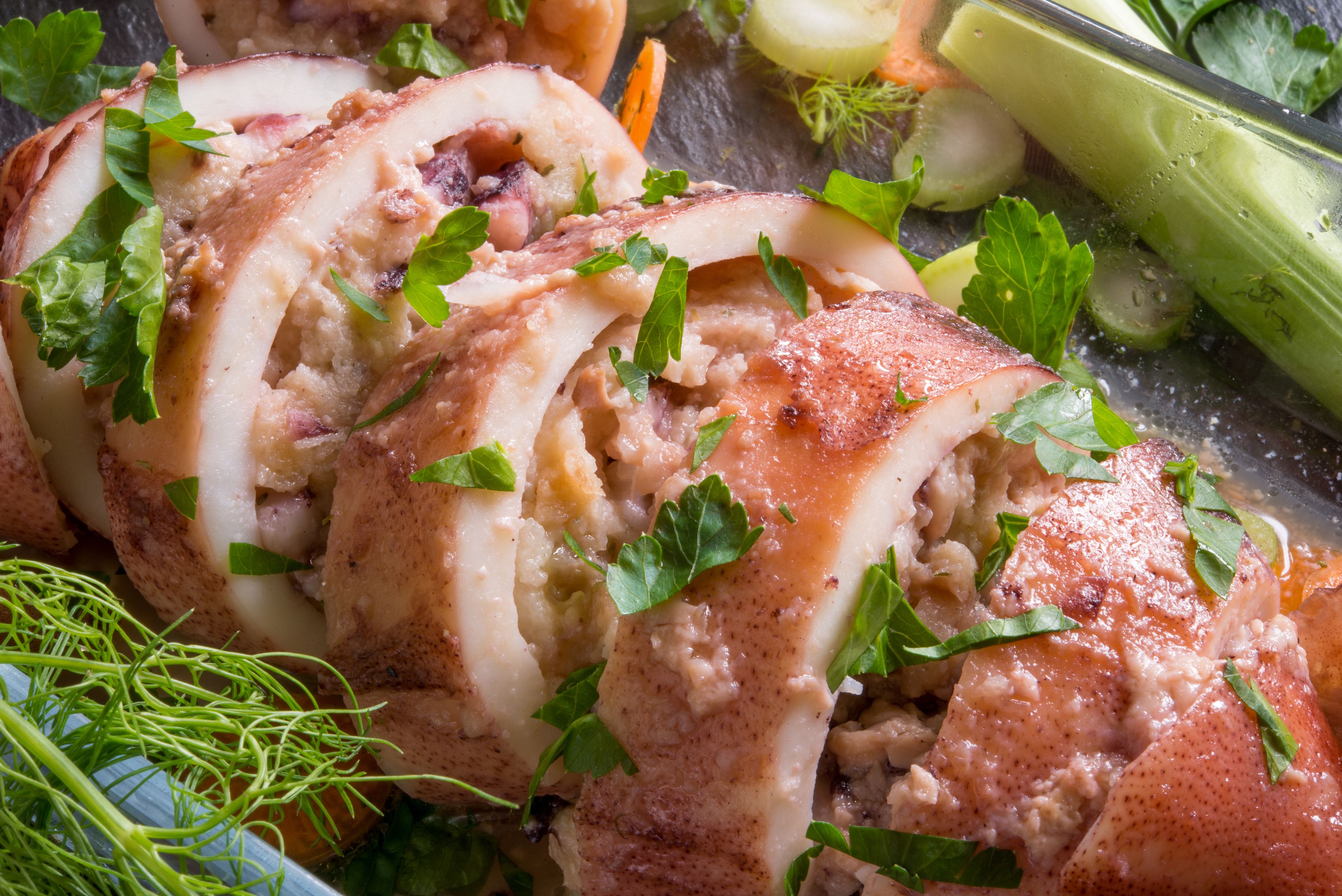 Calamars farcits, un clàssic arenyenc