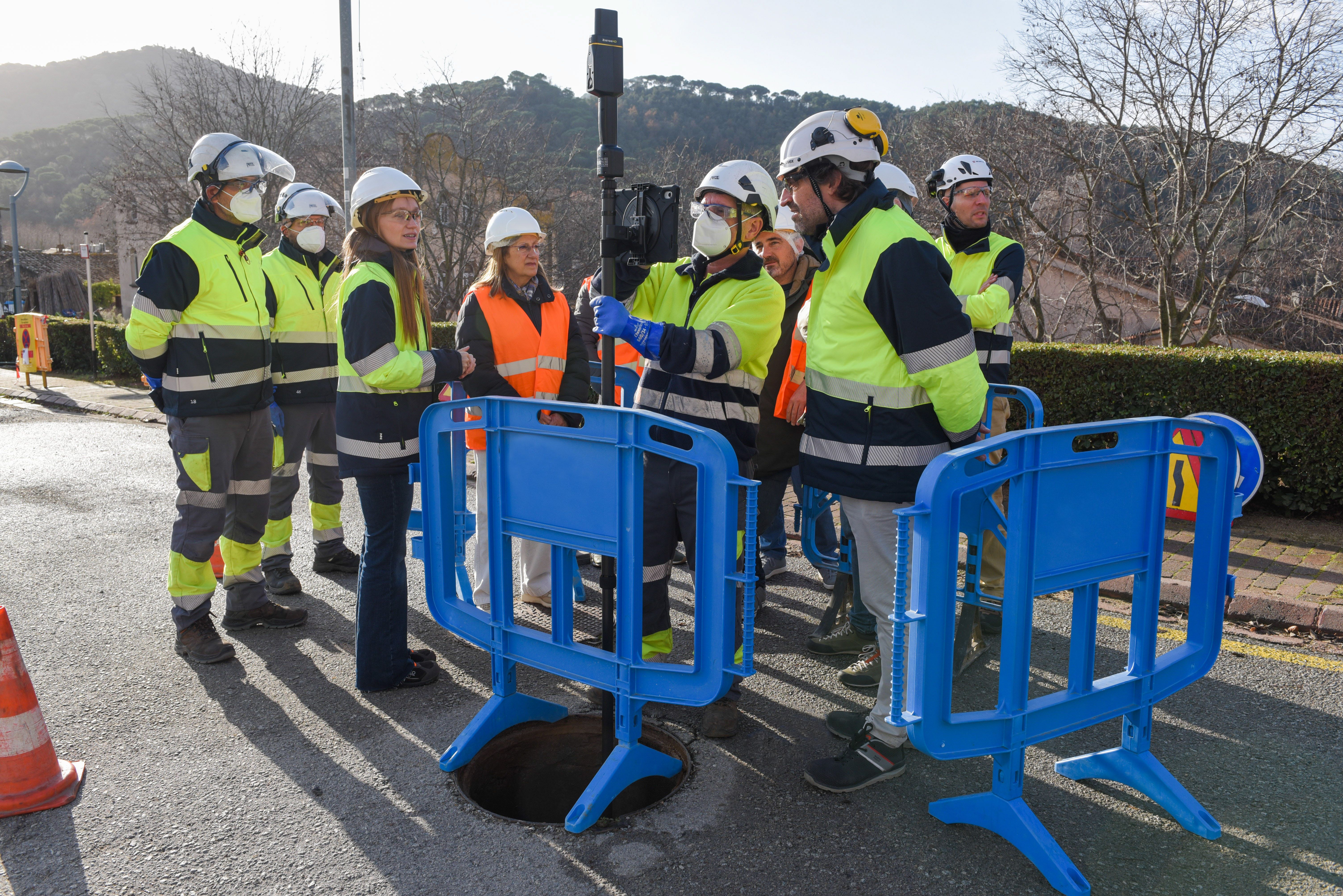Trabajos de saneamiento en Dosrius. Foto: Veolia