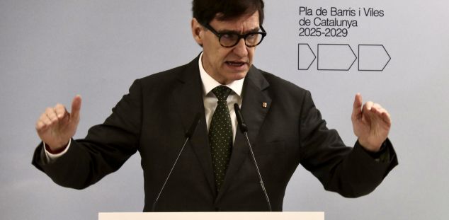 El presidente Illa en Mataró, en la presentación del Pla de Barris. Foto: ACN