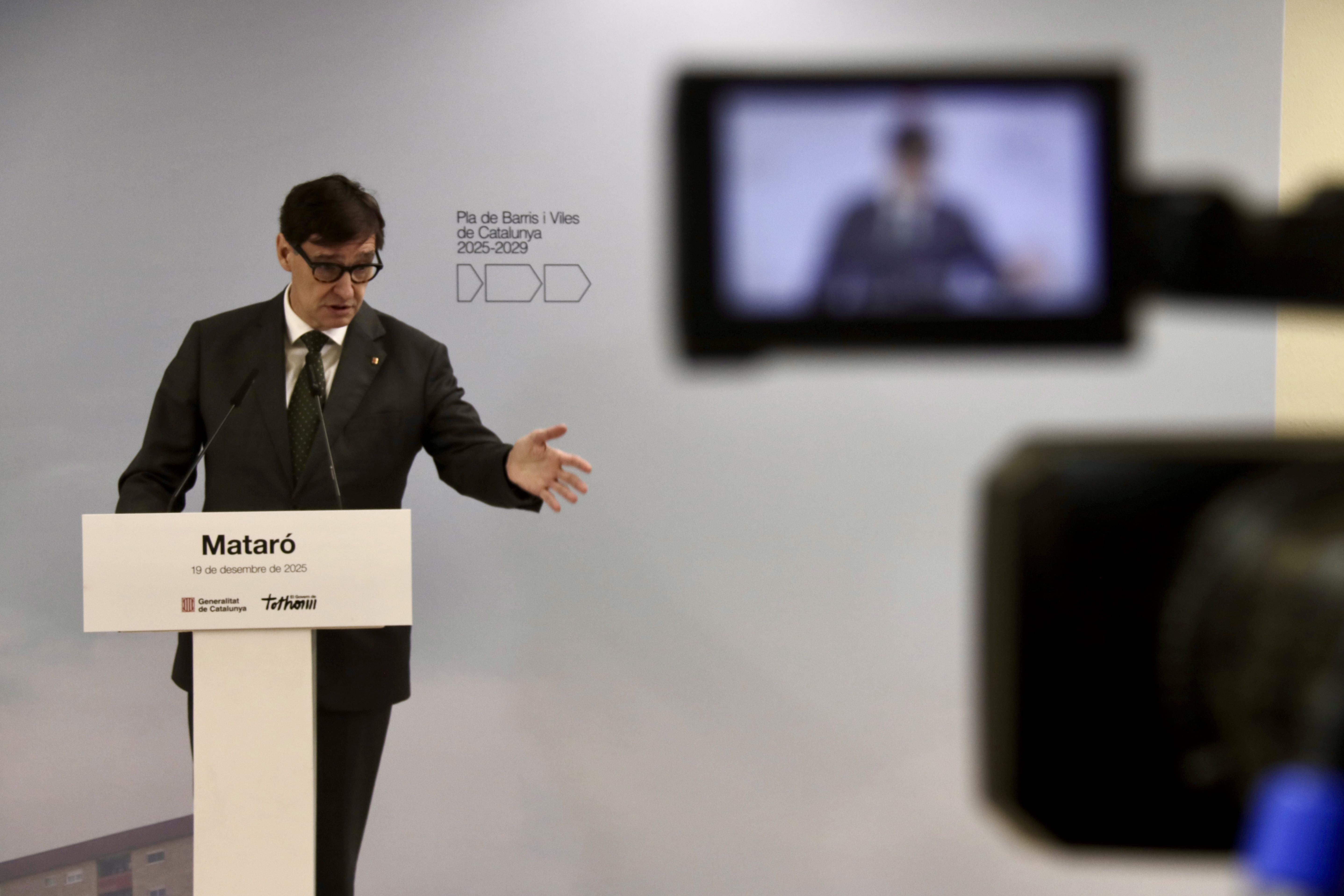 Salvador Illa en su comparecencia en Mataró