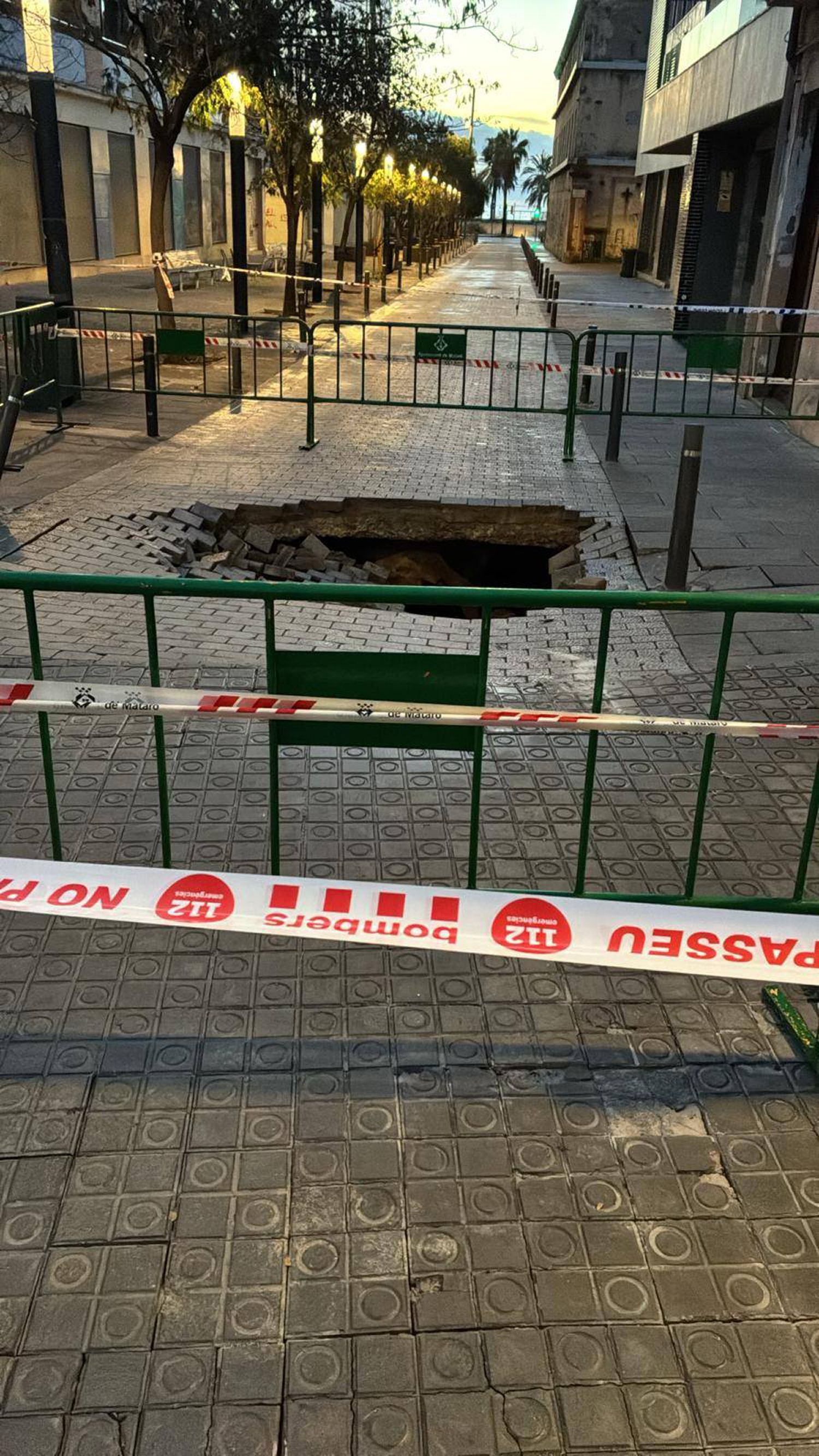 L'esvoranc al carrer Sant Agustí de Mataró. Foto: Ferran Jansana