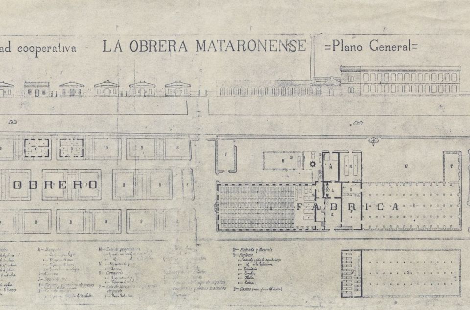 Parts dels plànols de Gaudí per a l'Obrera Mataronense