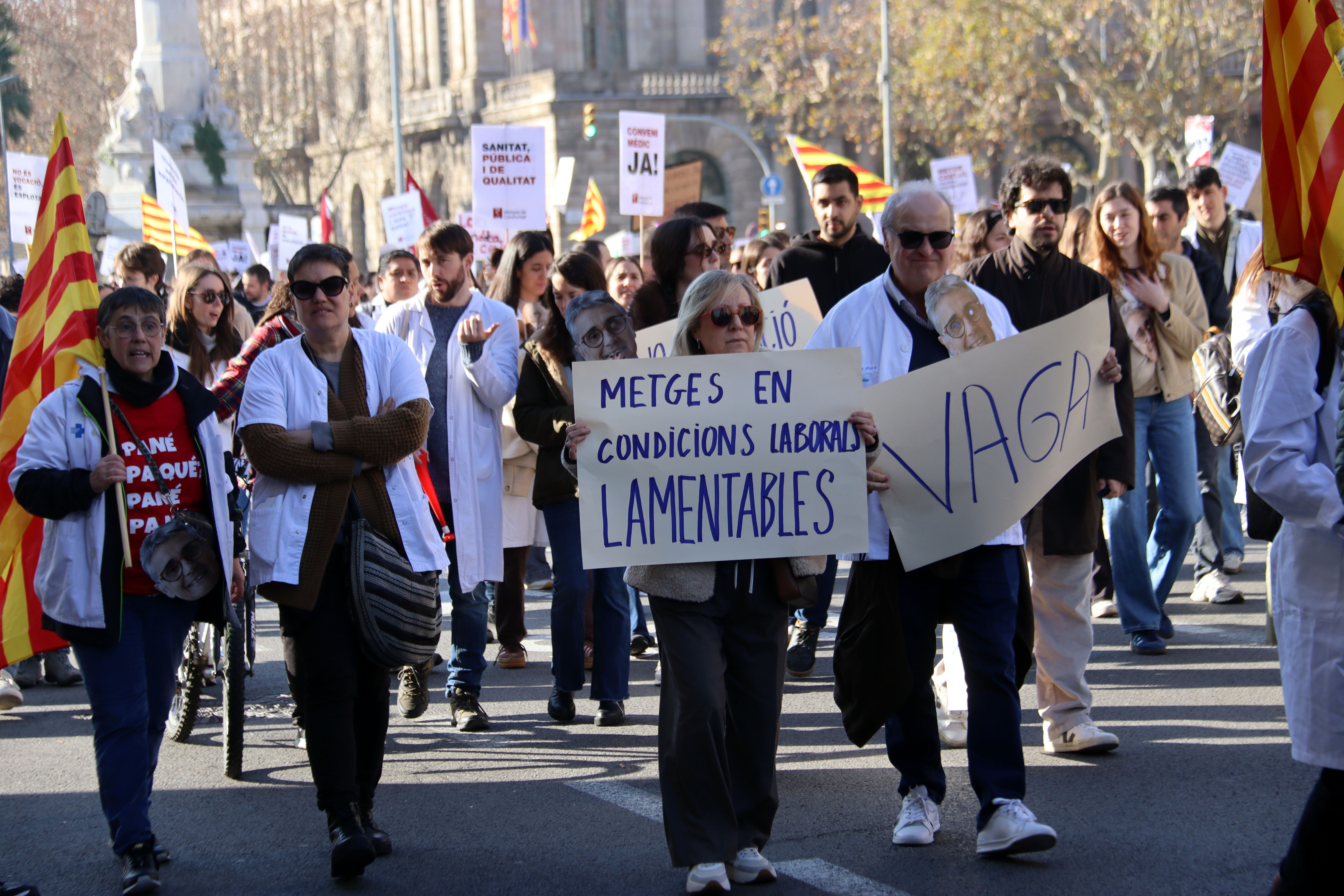 Manifestació de metges a Barcelona. Foto: ACN