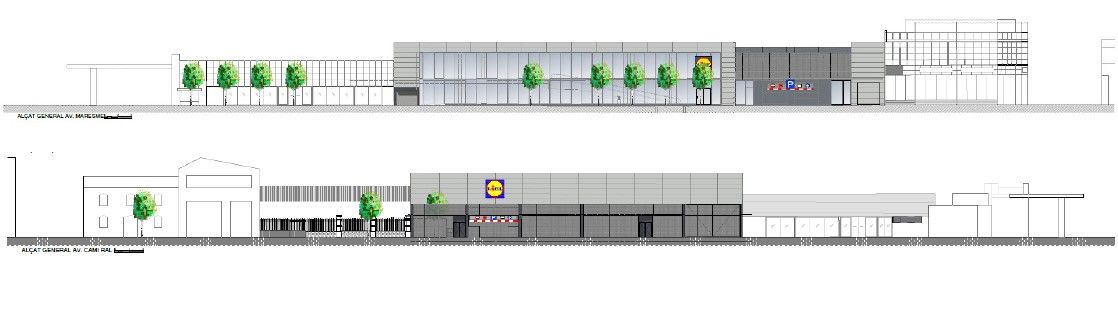 Las dos fachadas del futuro establecimiento