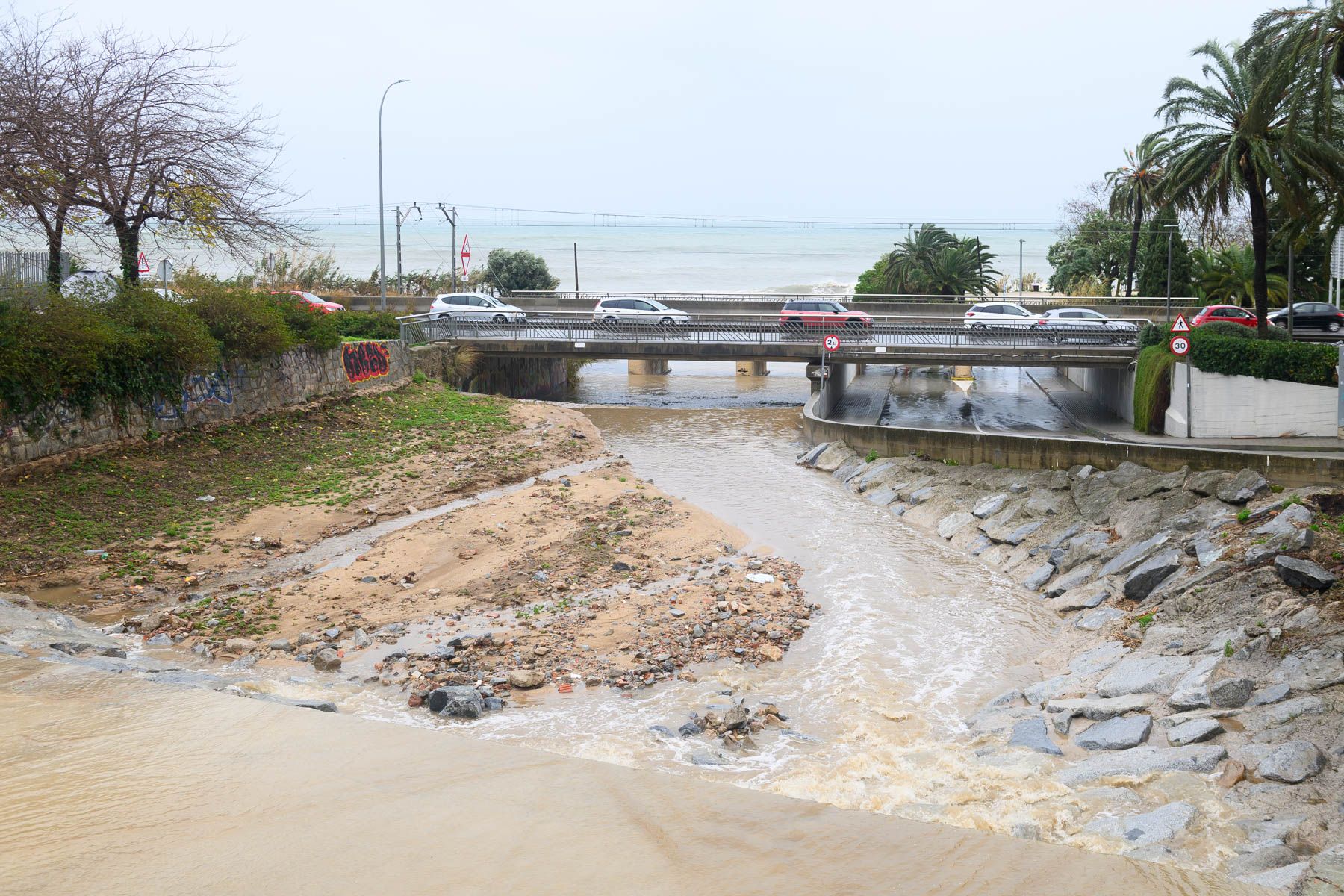 La desembocadura de la Riera. Foto: R.Gallofré