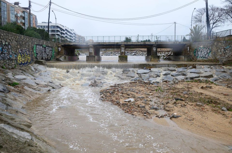 Llevantada, temporal, pluja, mal temps, riera de Sant Simó, hivern. Foto: R.Gallofré