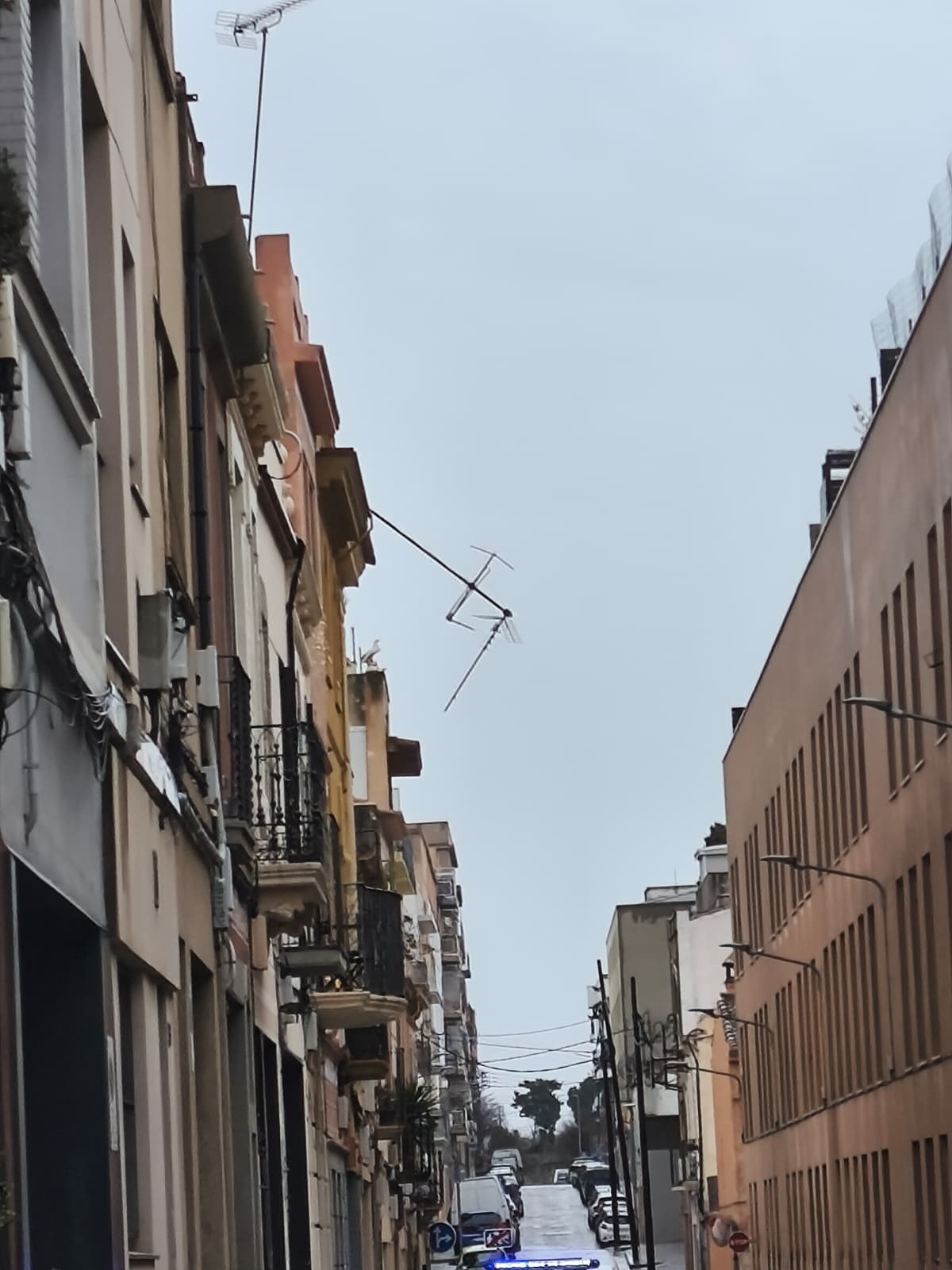 Una antena caiguda a Mataró