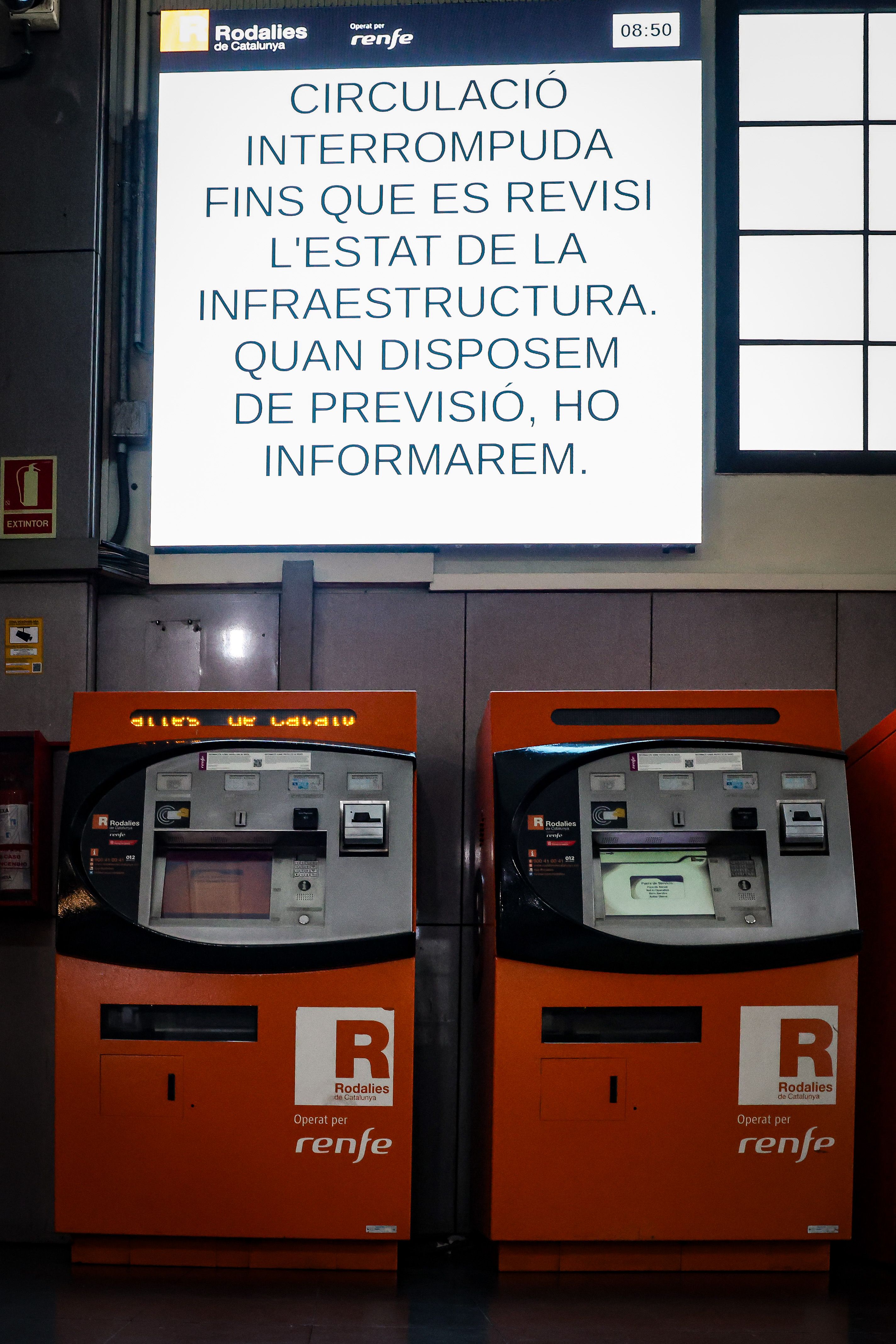 Màquines de Rodalies aturades, avui