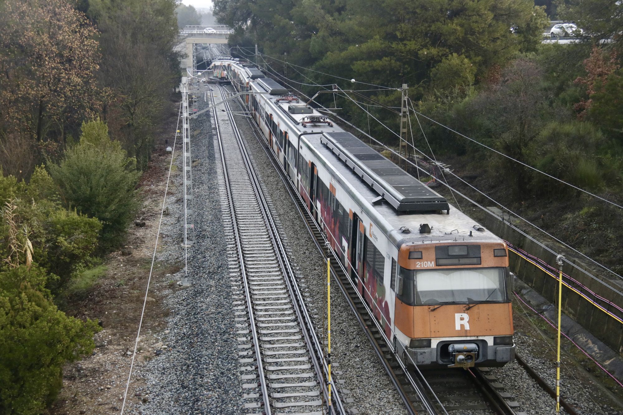 El tren accidentat a Gelida. Foto: ACN El tren accidentat a Gelida. Foto: ACN