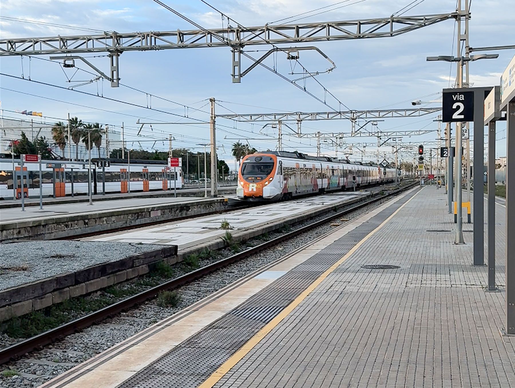La estación de Cercanías en Mataró