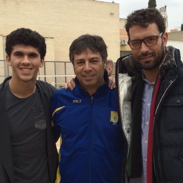Carles Aleñá, que quan era nen va jugar a les ordres d'Espigares al Valldemia, Pep Folqué i el propi Albert Espigares