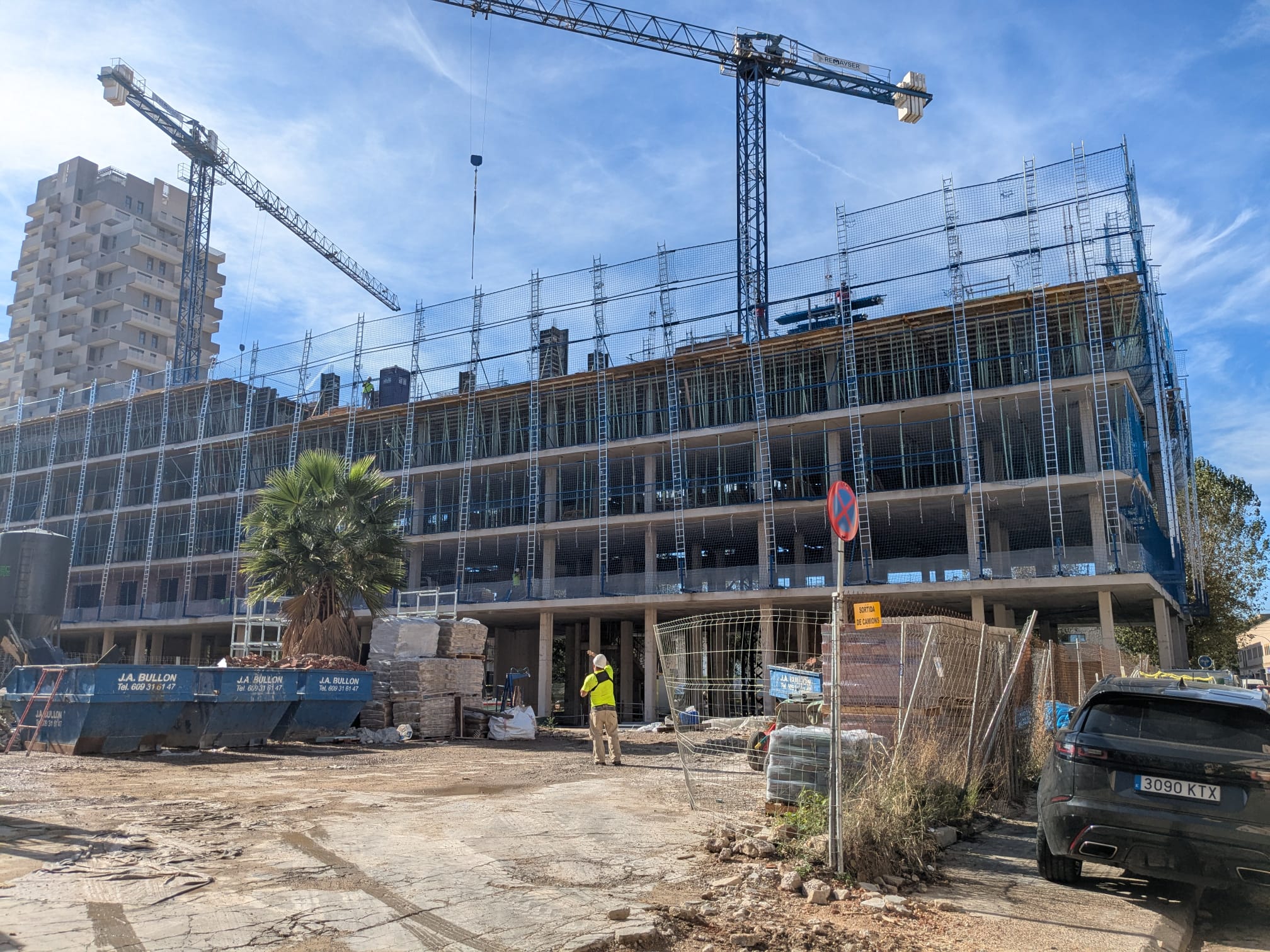 Treballadors de la construcció a Mataró.