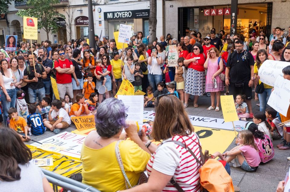 Manifestación por la escuela pública de Mataró, hace un año. Foto: R. Gallofré