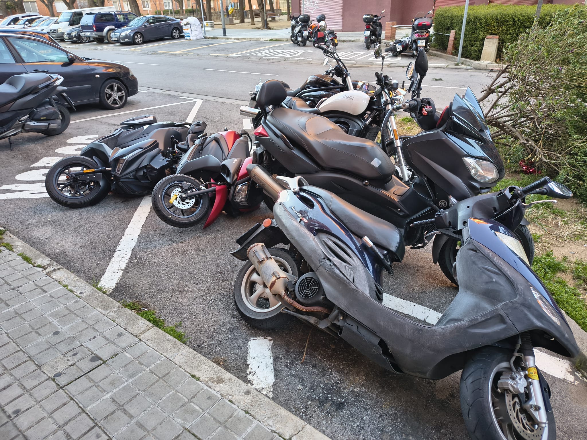 Moltes motos per terra Moltes motos per terra