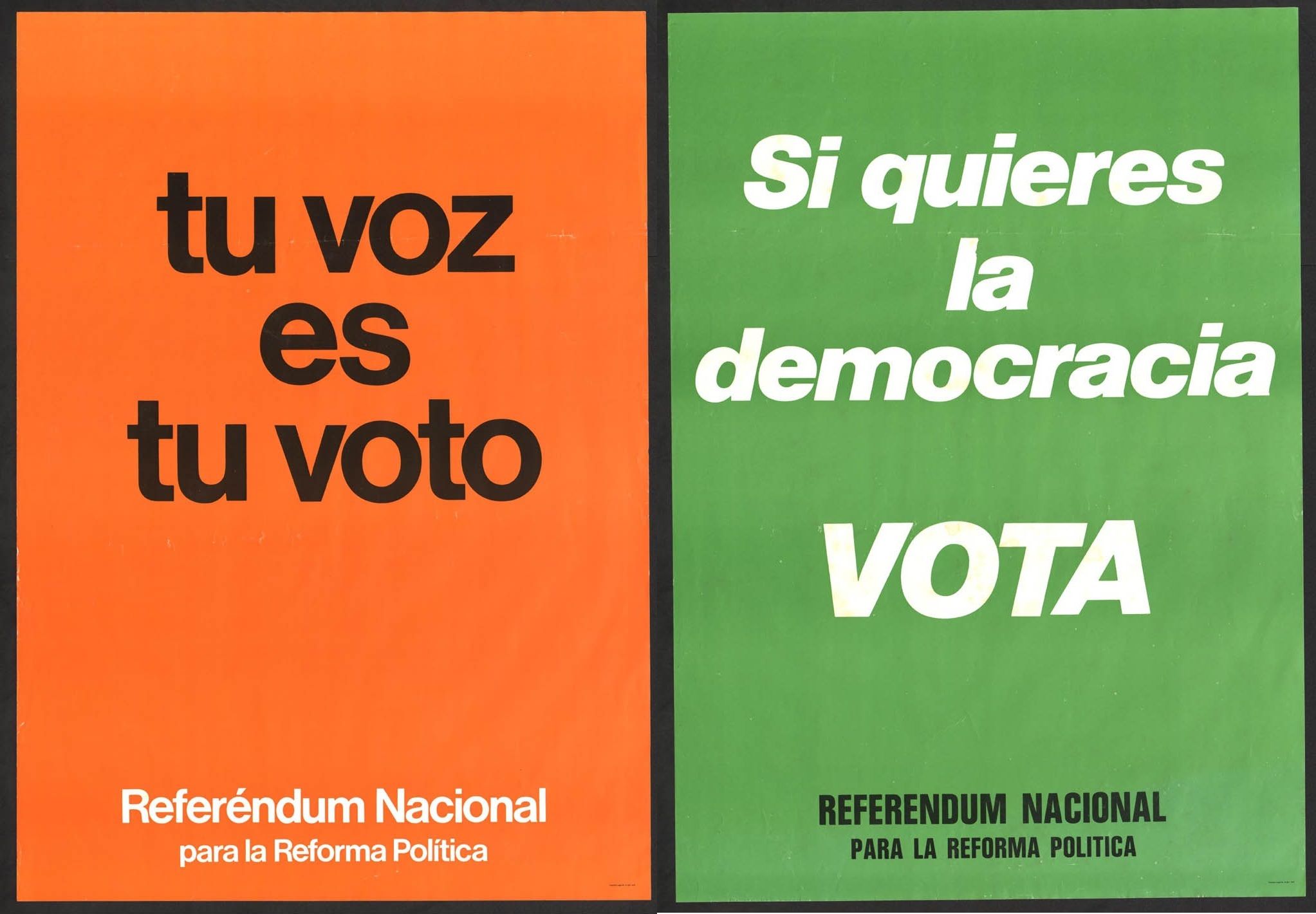 Cartells del referèndum per a la Reforma Política del 15 de desembre de 1976