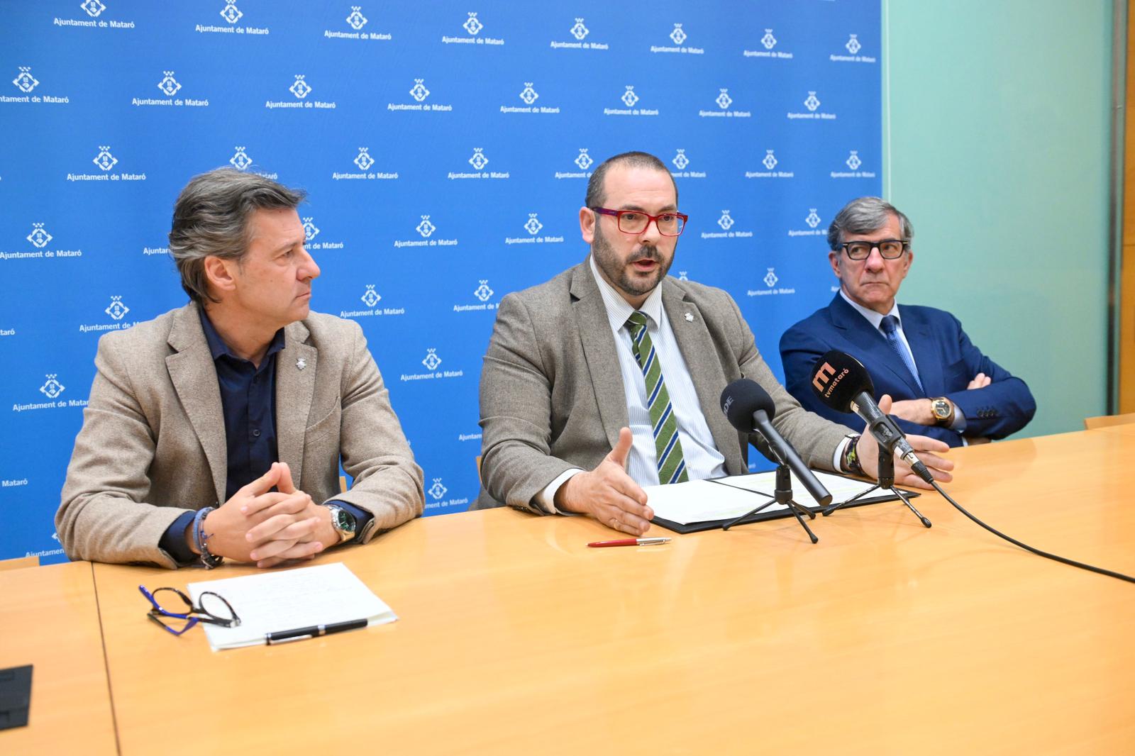 Vadell, Bote i Monguilod en roda de premsa aquest divendres. Foto: R. Gallofré