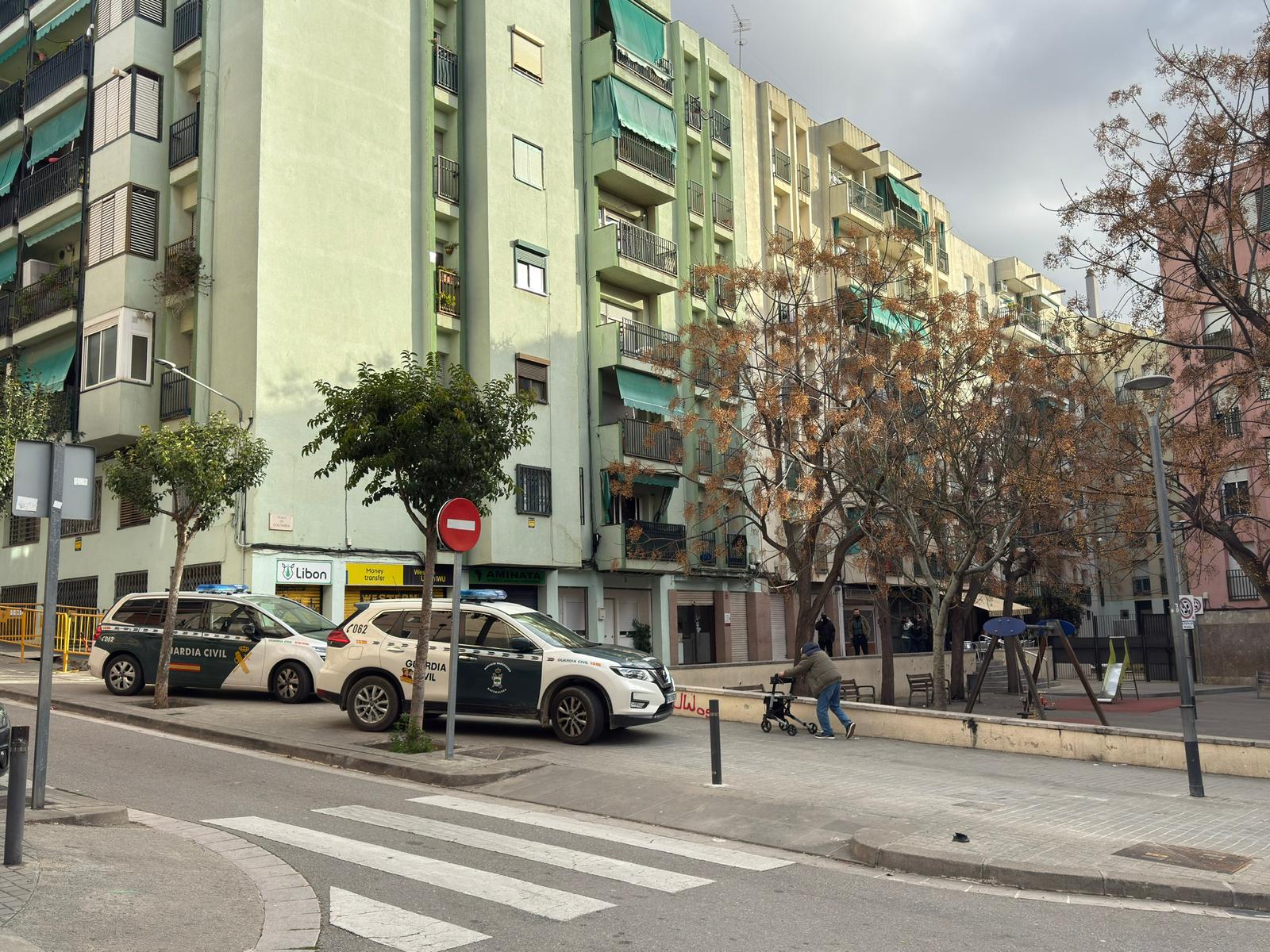 Guàrdia Civil a la plaça de Colòmbia de Mataró. Foto: R. Gallofré