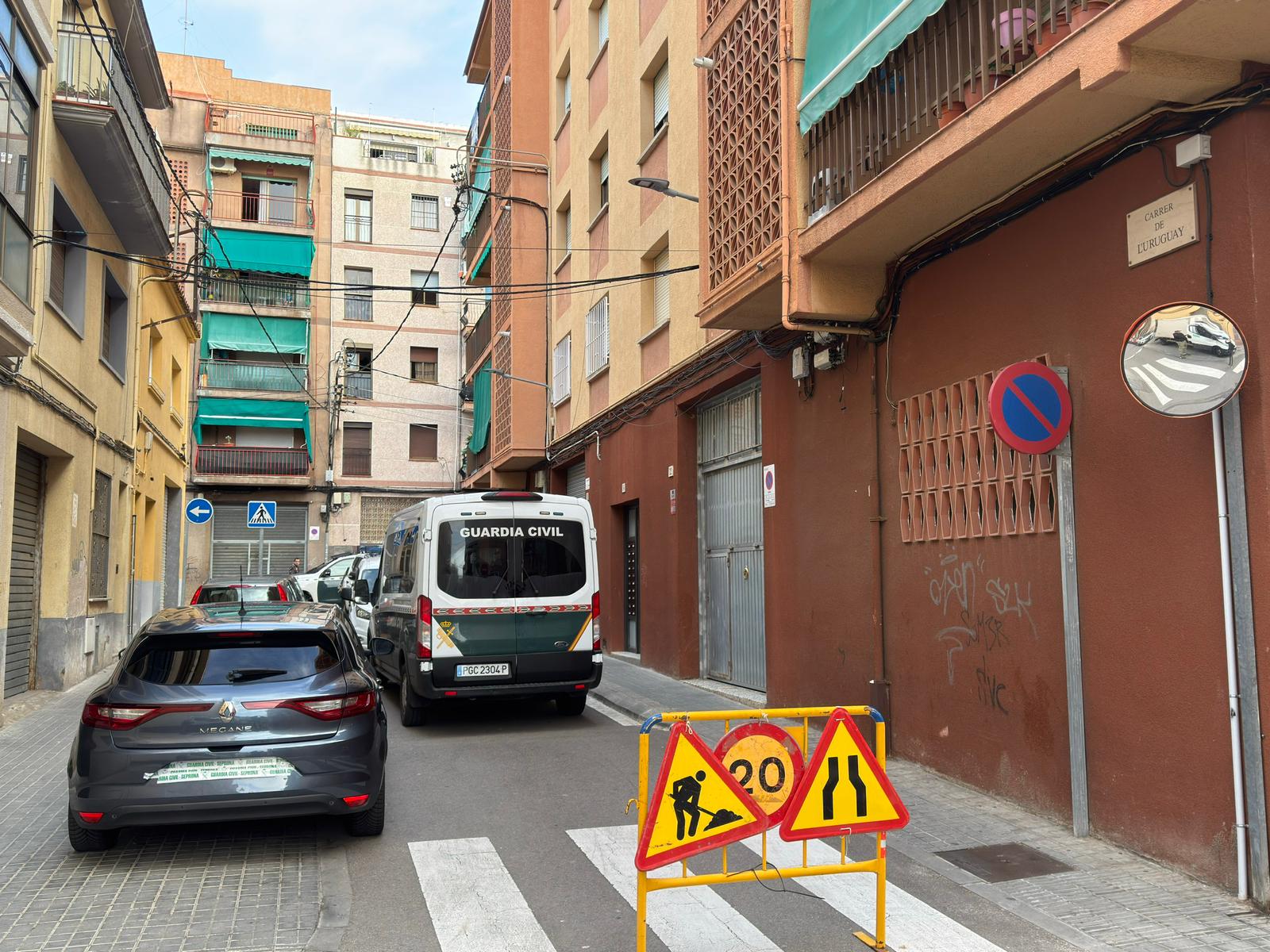 Guàrdia Civil al carrer Uruguai de Rocafonda, a Mataró