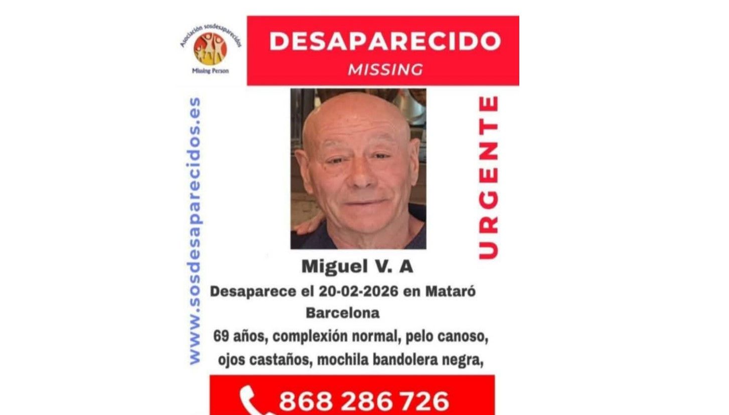 El hombre desaparecido en Mataró