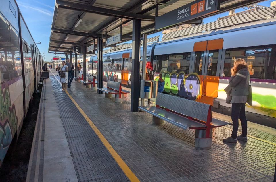 Andén de la estación de Mataró