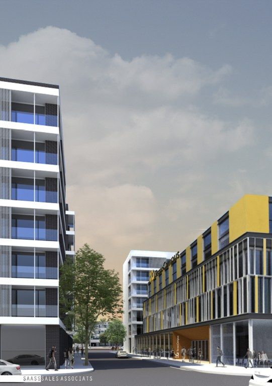 Render del nuevo edificio en su entorno