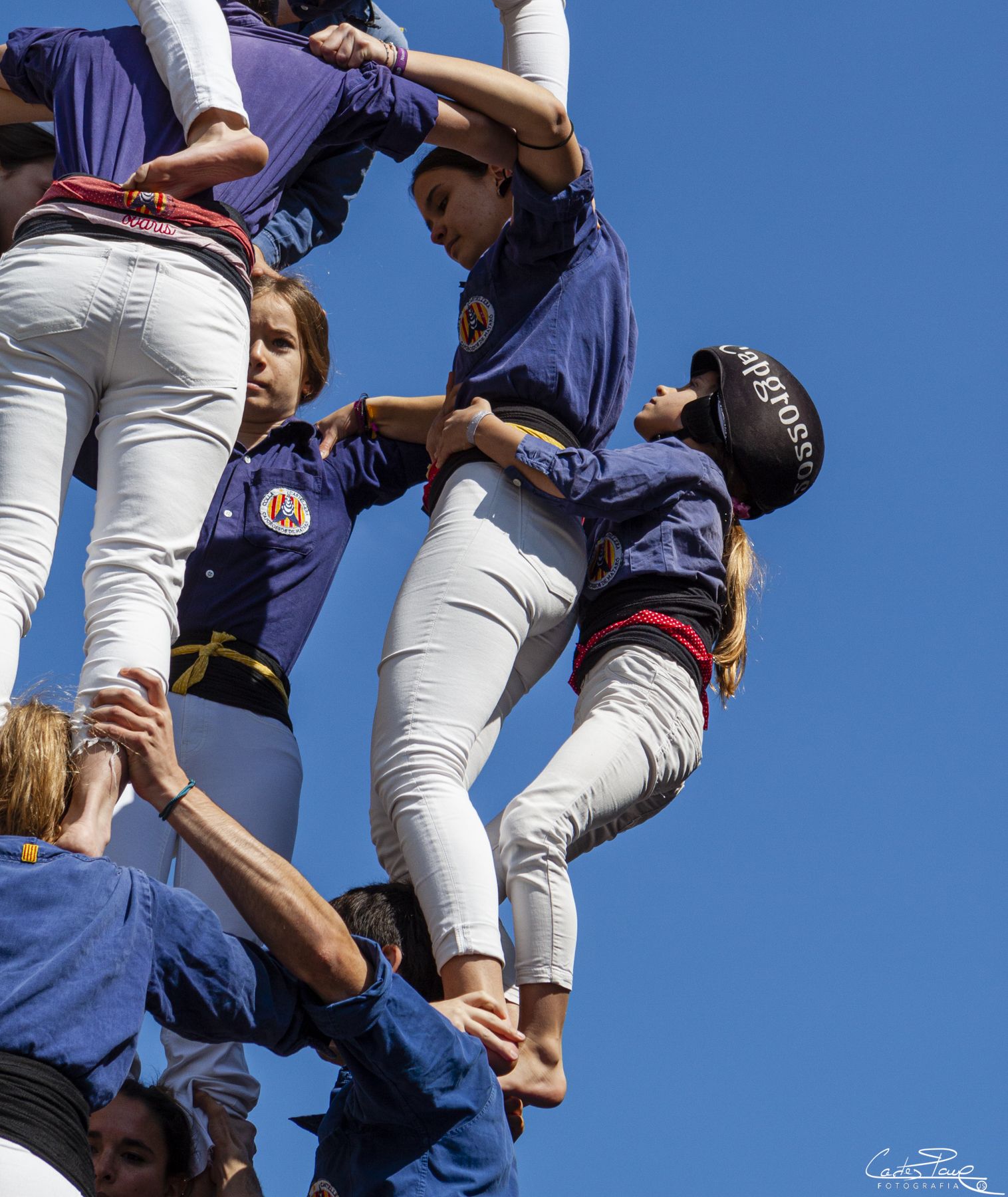 Detall d'un castell de la colla. Foto: Capgrossos