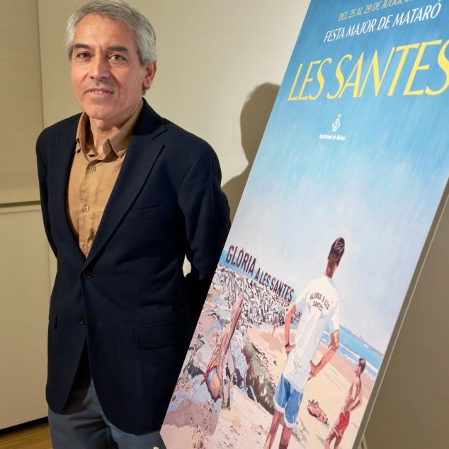 L'autor amb el cartell