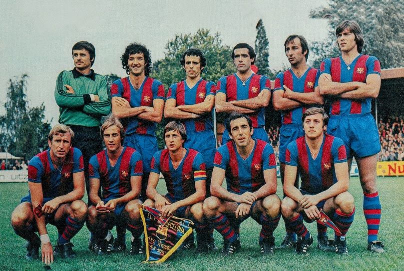 Alineación inicial del Barça en el partido en que Pepito Ramos debutó con el club, disputado en los Países Bajos contra el Vitesse el 4 de agosto de 1976