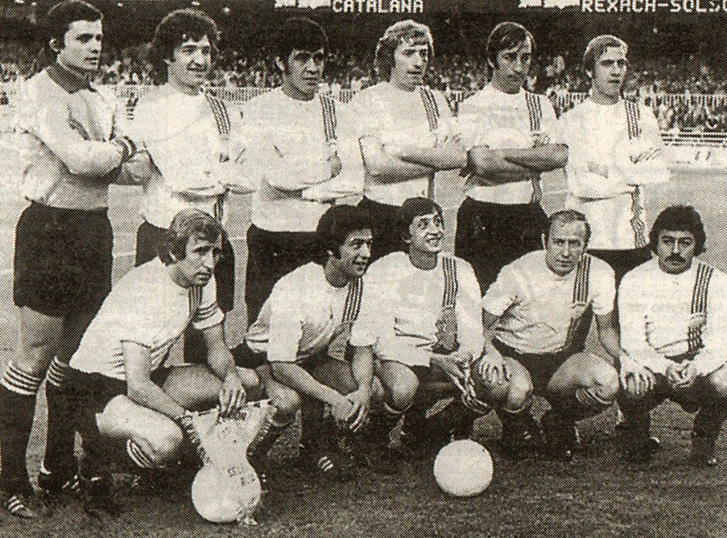 Alineación inicial de la selección catalana en el partido disputado contra la URSS en el Camp Nou el 9 de junio de 1976