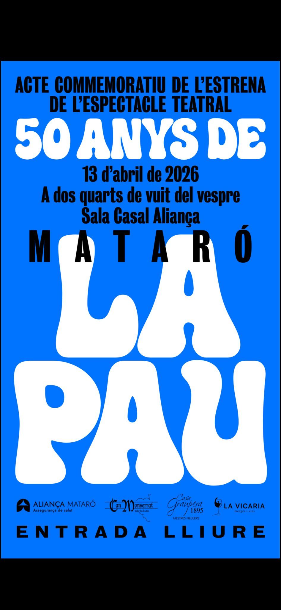 El cartell de l'acte El cartell de l'acte