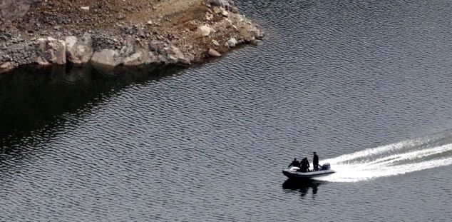 Els Mossos al pantà de Susqueda, el mateix 2017. Foto: ACN