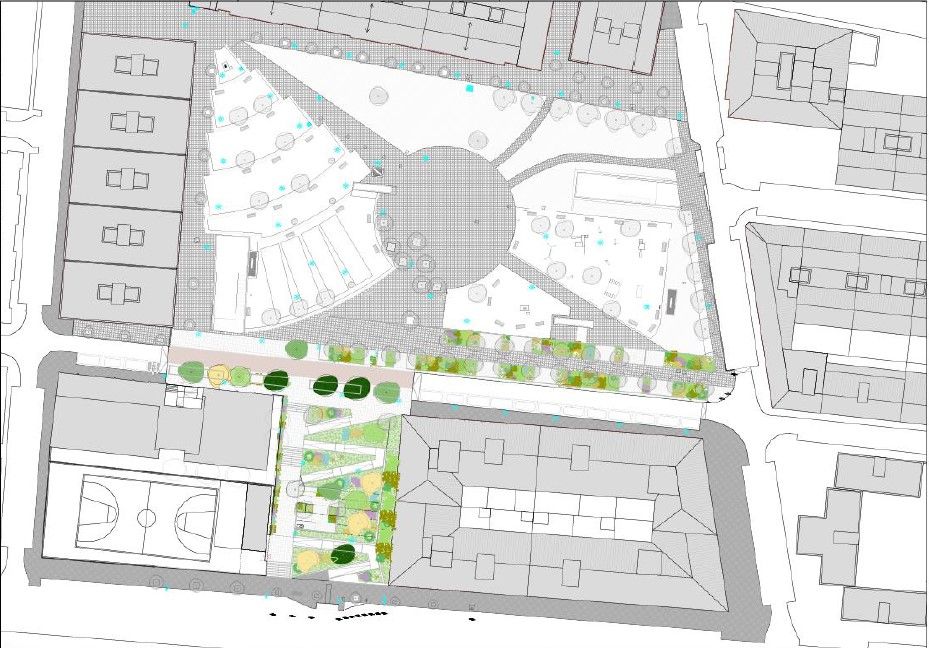 Plànol de la zona, amb la intervenció prevista