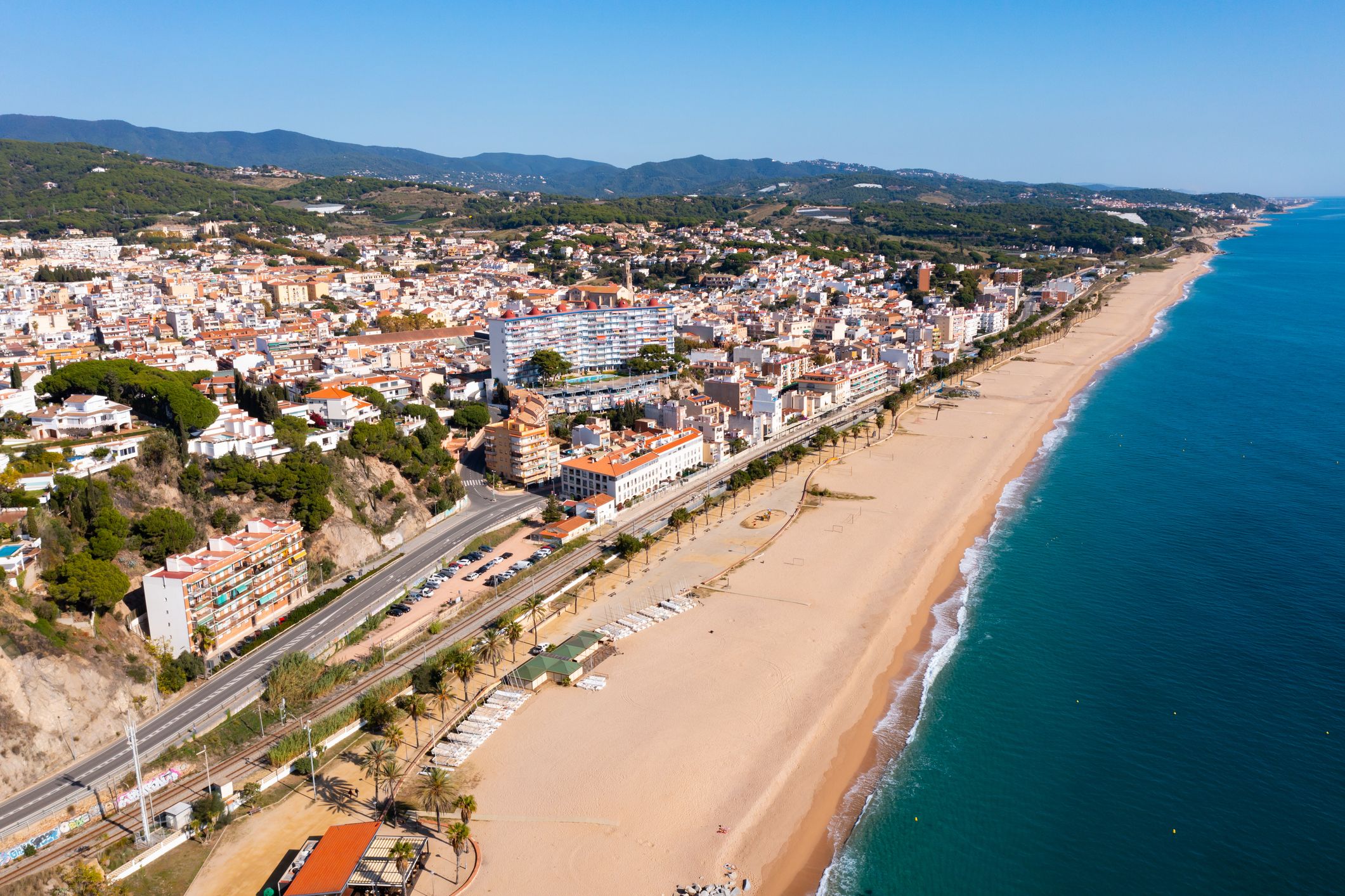 Platja de Canet de Mar, a vista d'ocell. Foto: Arxiu