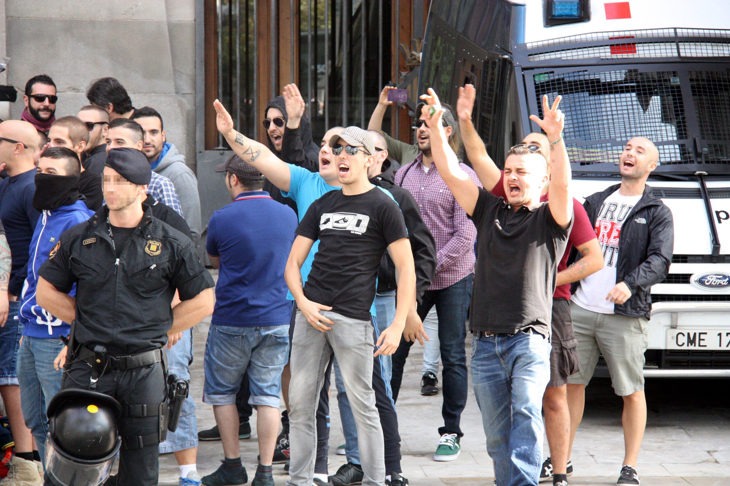 Neonazis en una concentración