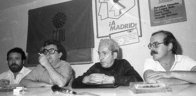 A la dreta, a un acte de CCOO