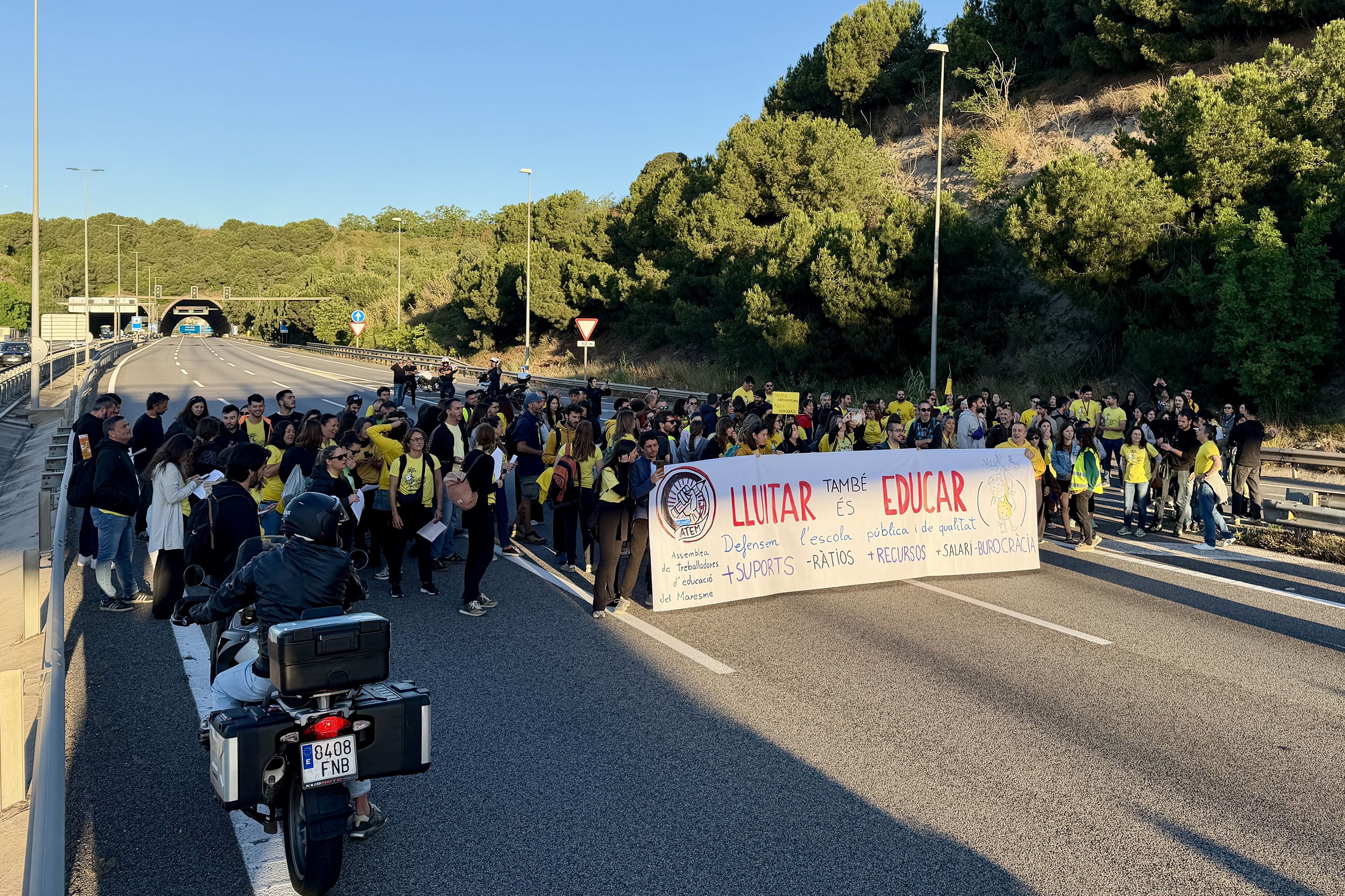 El tall de la C32 d'aquest dimarts 12. Foto: ACN