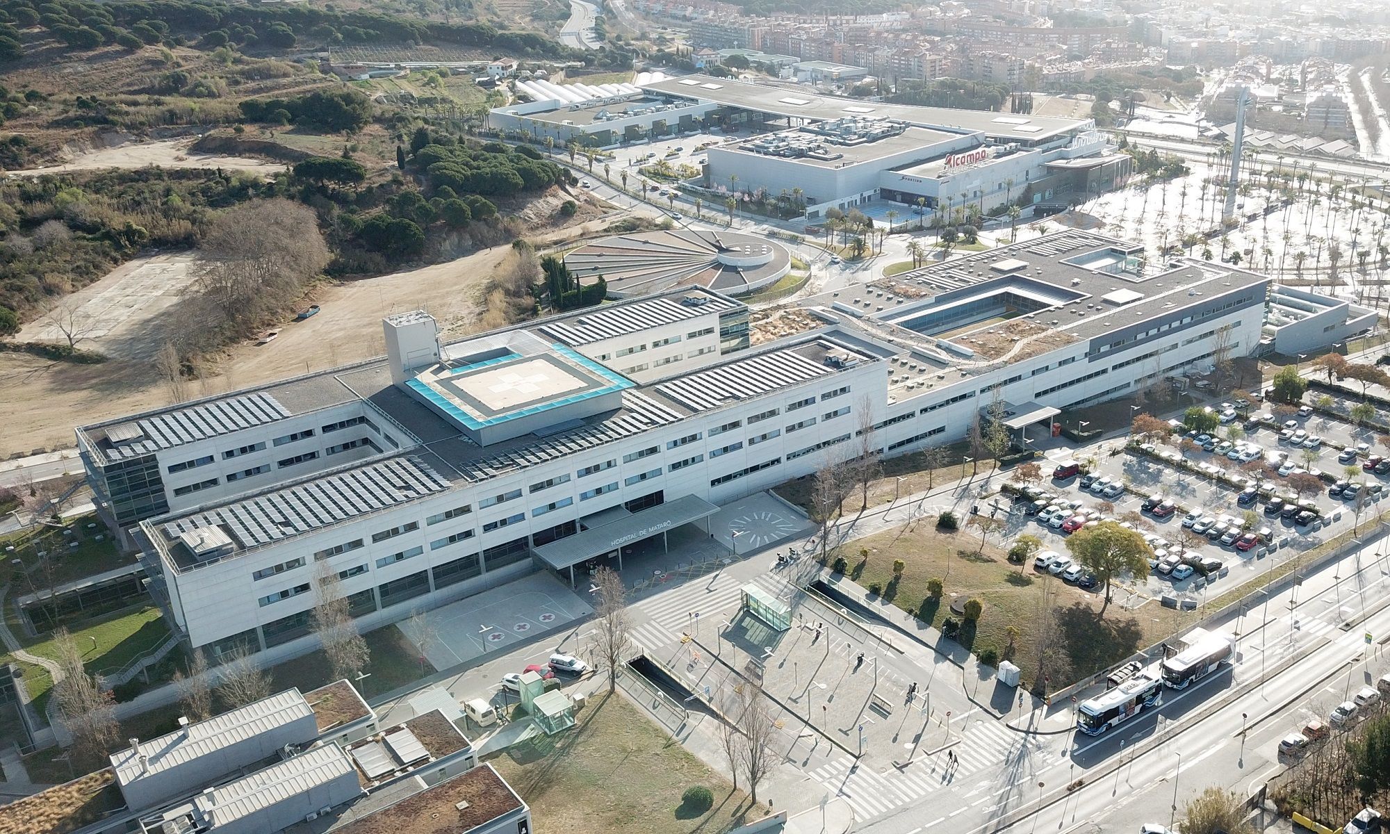 Vista d'ocell de l'Hospital de Mataró. Foto: R. Gallofré