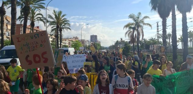 La mobilització de l'AFA del Joan Coromines. Foto: AFA Coromines