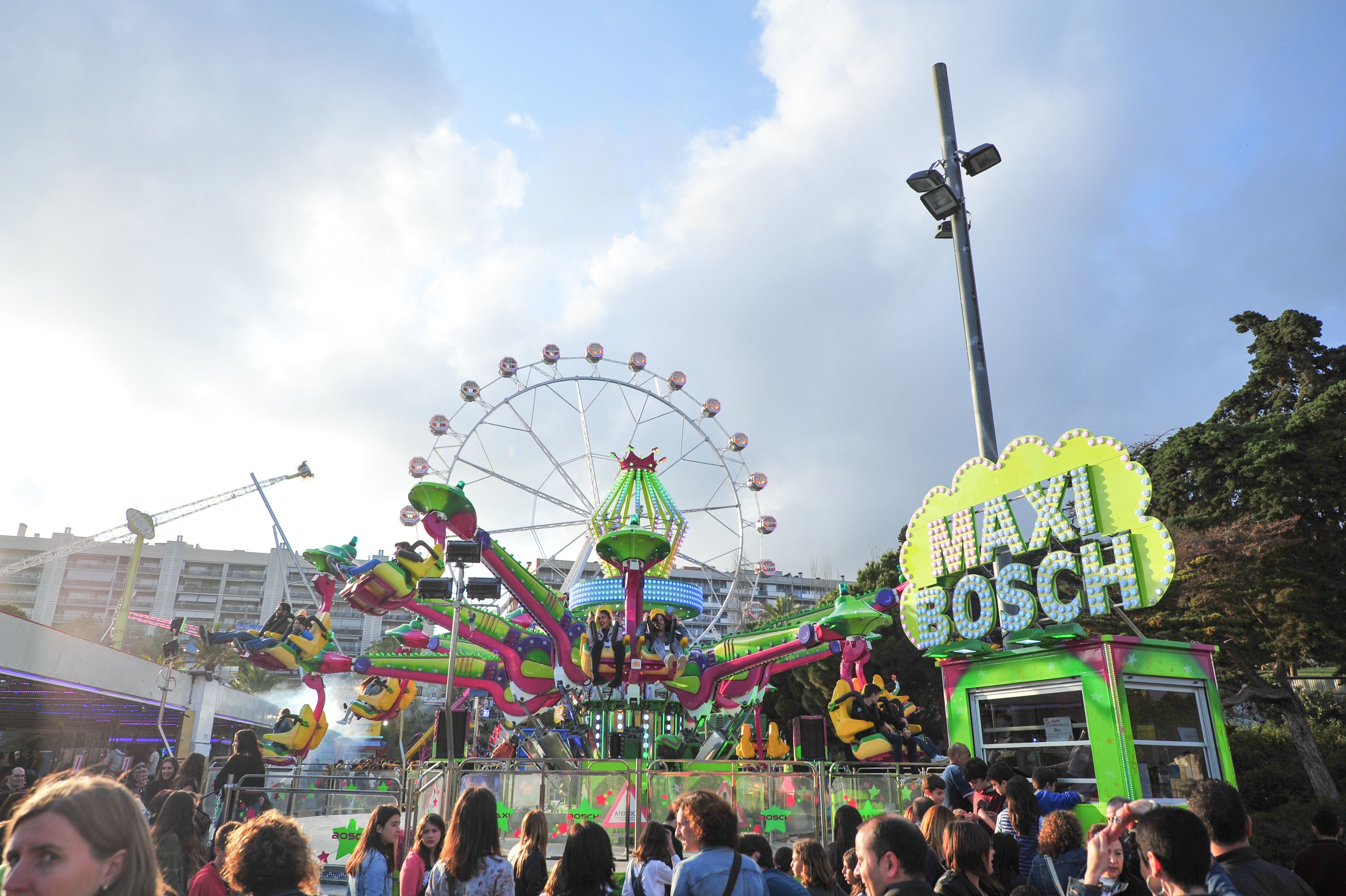 Feria de atracciones en Mataró